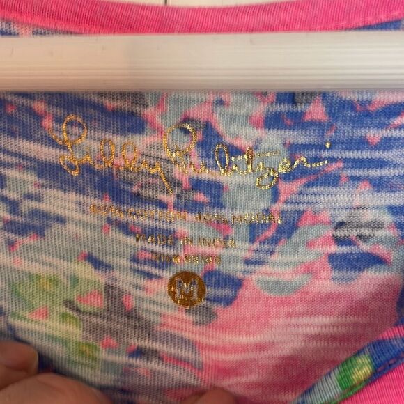 Lilly Pulitzer Surfcrest dress tiki pink Out on a limb print M - Picture 6 of 12